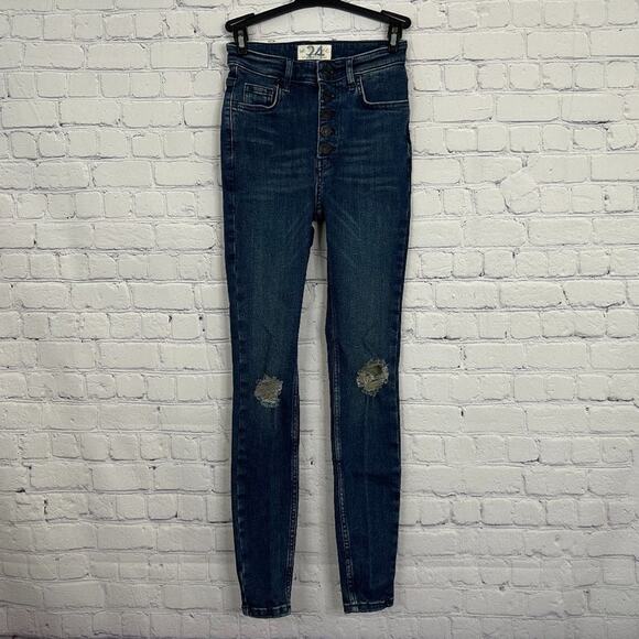 WE THE FREE - Sabrina Ripped High Waist Crop Super Skinny Jeans - Picture 2 of 8